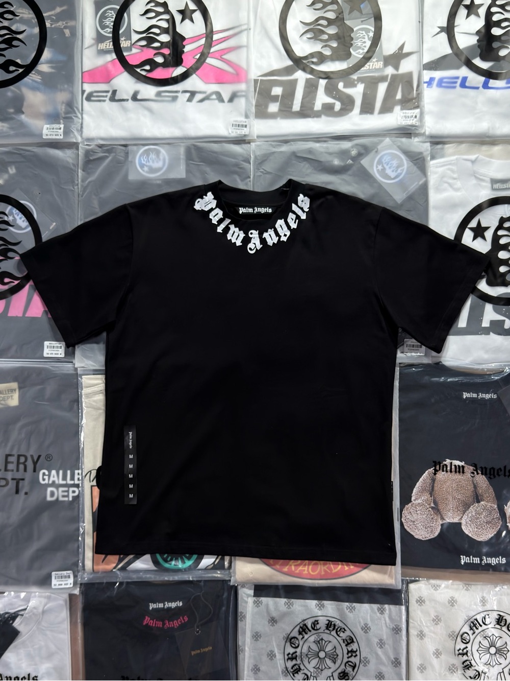 Palm Angels Neck Logo T-shirt ‘Black’